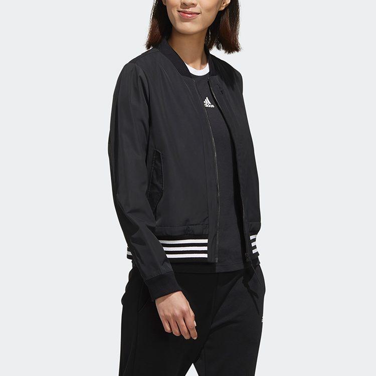 adidas Jackets Women's Black Baseball Collar Moderate Other FI9284