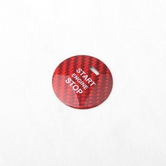1X Carbon Fiber ide Car Engine Start Button decoration for Mazda 3 Axela CX-3