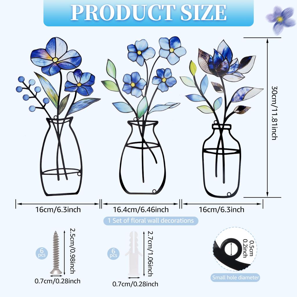 Metal Flowers Wall Decor Home Decor Metal Wall Art Decor Decorations for Living Room Porch Bedroom Decoration Christmas Gifts