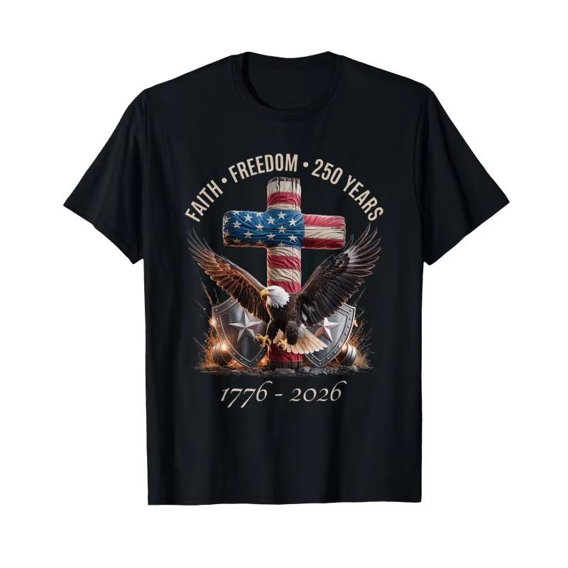 Vintage 250th Anniversary 1776 2026 Us Flag Bald Eagle T Shirt Unisex Patriotic Liberty Freedom Short Sleeve Tops