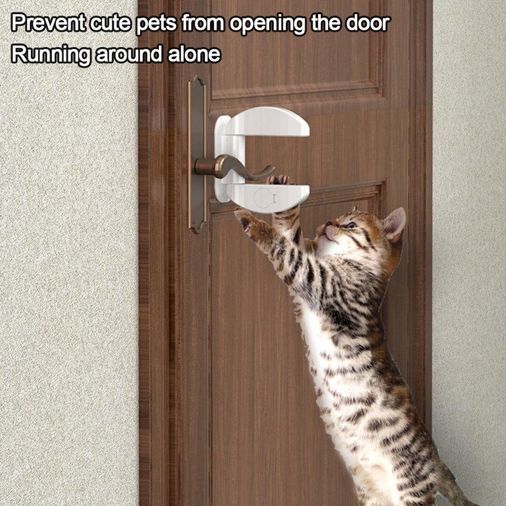 Protection Device Door Handle Lock Durable Door Block Safety Device Door Stopper Alarm  Baby Safety