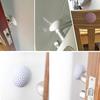 Rubber Anticollision Mat Wall Guard, White,     From Doorknob Damage with This Selfadhesive Doorknob Wall Guard, Excellent for Ne