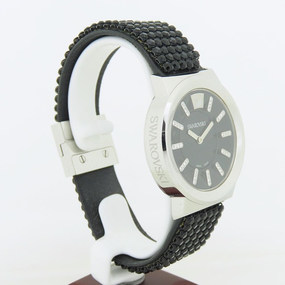 Used SWAROVSKI Watches Piazza Stainless Steel/Swarovski Silver black