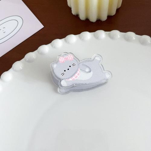 2026 Acrylic Cat PP Clip Sealing  Long Tail Binder Clips Note Paper Clips Multifunctional Scrapbook Stationery Gift for Students