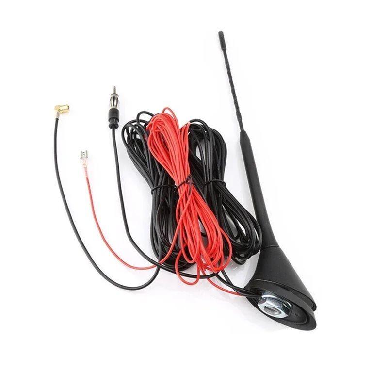 Aktive verstärkte DAB+ FM Radio Antenne Auto Universell Dachantenne Mast Halterung