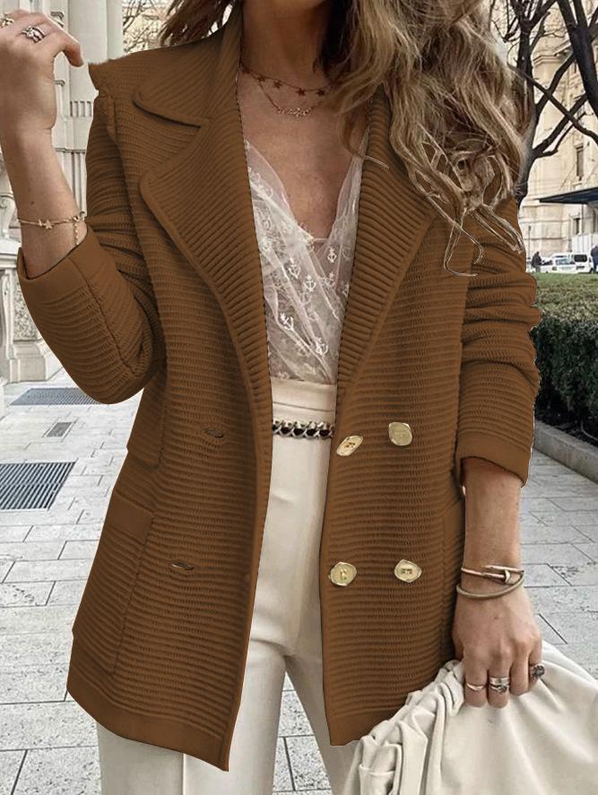 Women S Casual Long Sleeve Jacket Short Texture Top Autumn Winter