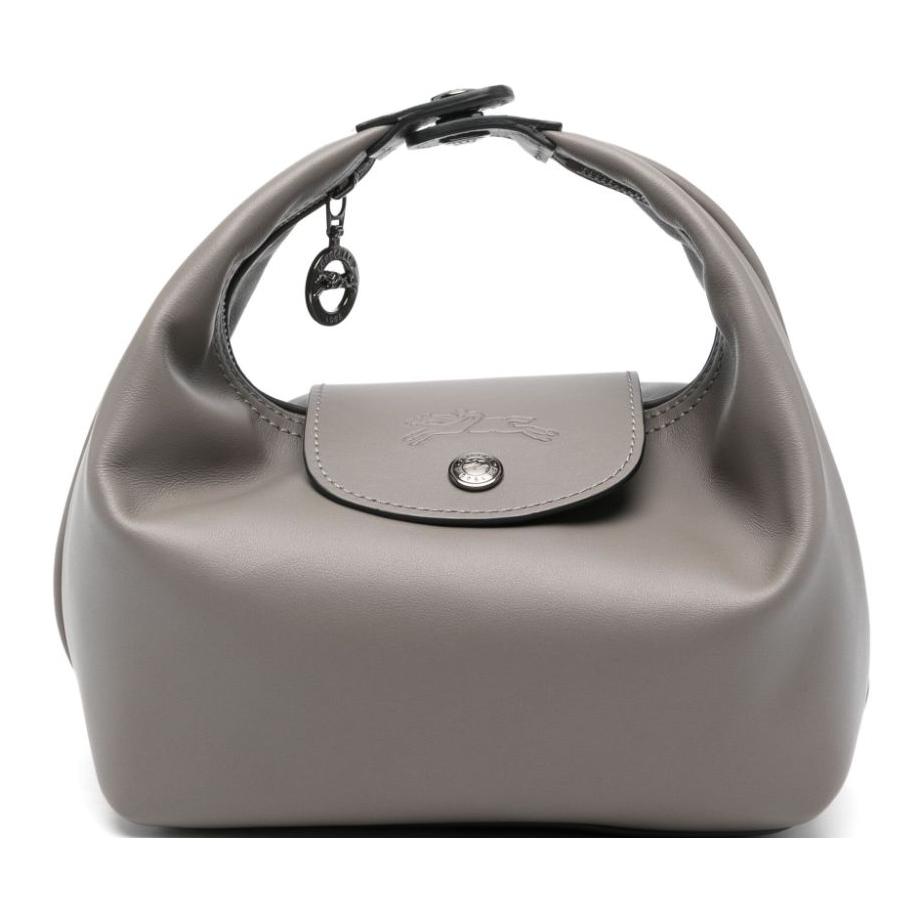 

Longchamp Le Pliage Xtra Logo Embossed Flap Snap Closure Zipper Tote Bag Women tote bags Dove-Gray 10291987P55 Basic Set (Bag+Dust Bag)