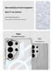 Samsung S26 Ultra Phone Case - Transparent Magnetic Wireless Charging with Rotating Bracket