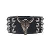Retro Punk Leather Studded Bracelet - Trendy European and American Style