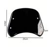 Non Scowl Motorcycle Windshield Standard Size 25x19x3cm For Improved Visibility