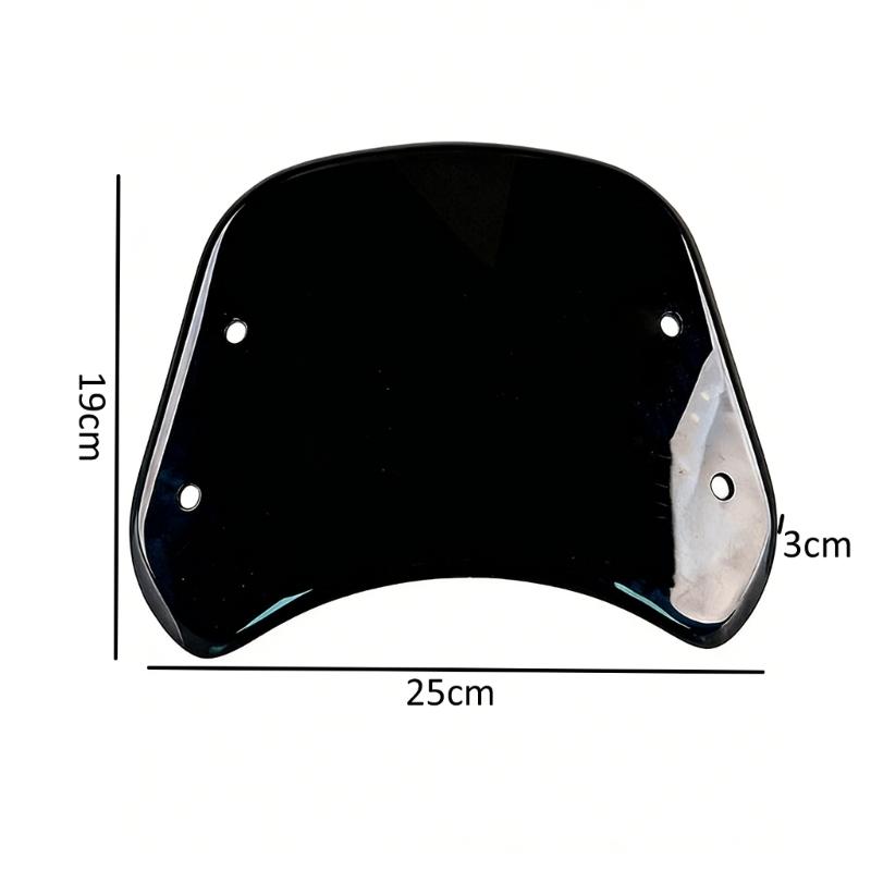 Non Scowl Motorcycle Windshield Standard Size 25x19x3cm For Improved Visibility