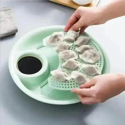 Snack Dip Schälchen Teller Saucenschale Abtropfschale Lebensmittelqualität Doppelschichtiges Design Knödel Schale Bequemlichkeit Küchenwerkzeuge Zubehör