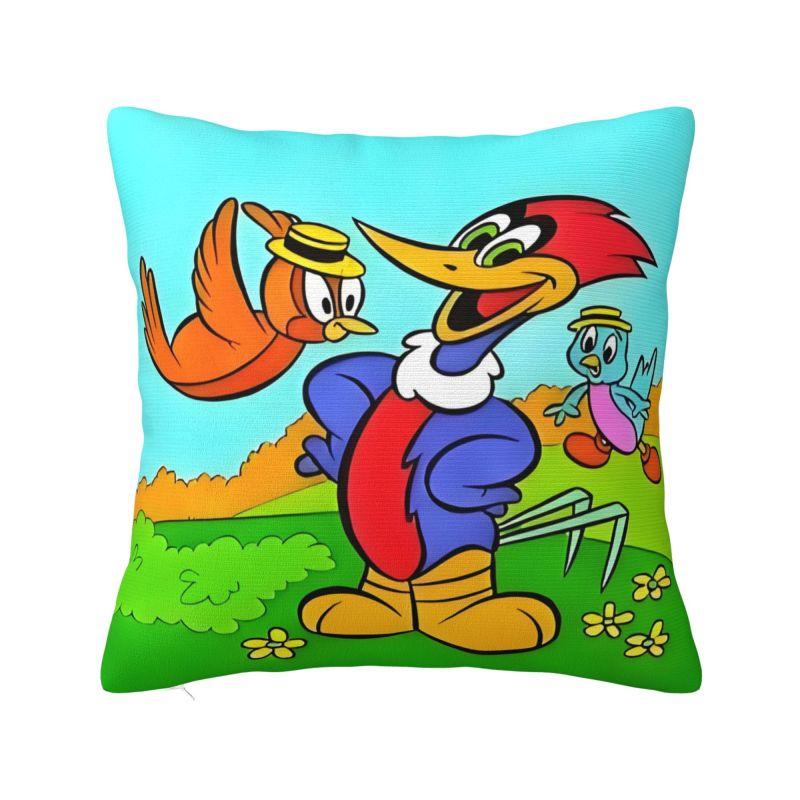 Custom Disney Woody Woodpecker IX Pillow Case for Sofa Cartoon Kawaii Anime Nordic Cushion Cover Soft Pillowcase