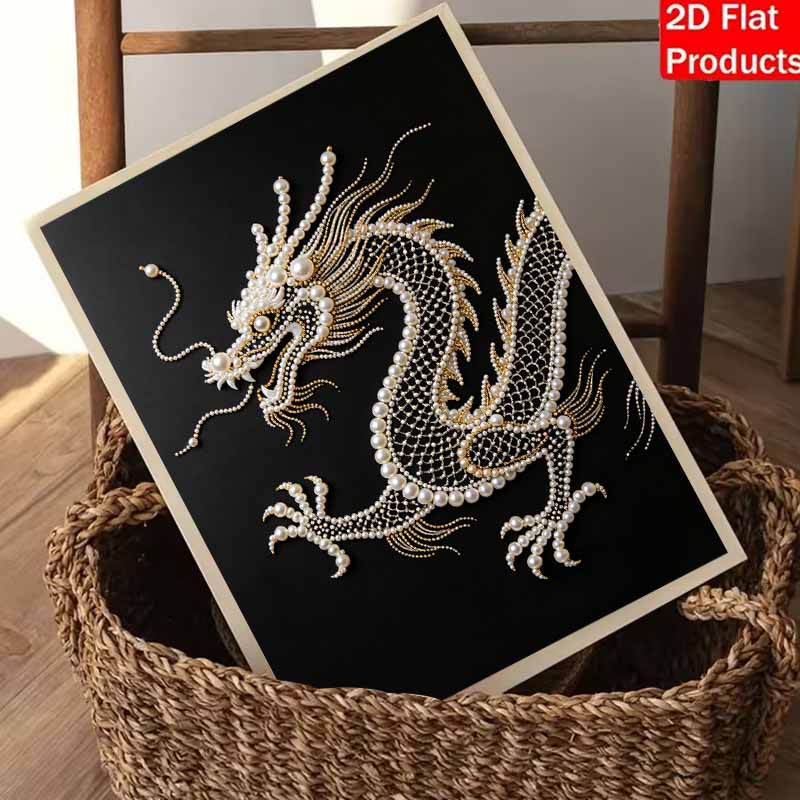5D DIY Pearl Diamond Painting Kit Majestic Dragon Full Drill Embroidery Mosaic Art Home Wall Decor Gift