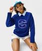 CONCEPTCOLLEGE Double Big C Patch Blue Lambswool Knit (Unisex)