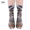 Thicken 3D Print Animal Paw Socks Cotton Thermal Calf Socks Funny Novelty Stocking