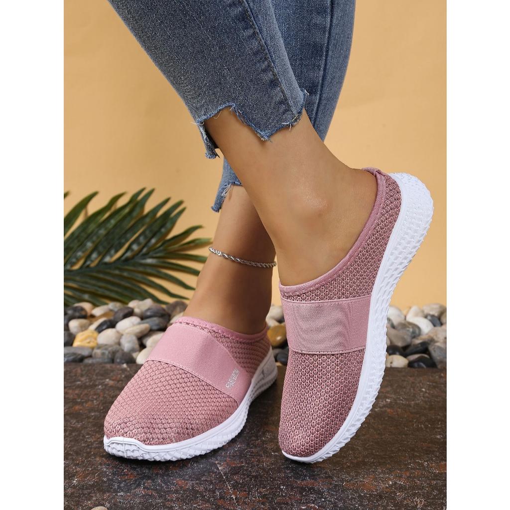 Ladies' Casual Sports Shoes, One Foot Kick, Suitable for Spring and Summer Beach Vacation, Travel and Leisure, Mesh Suitable for Plus Size Women