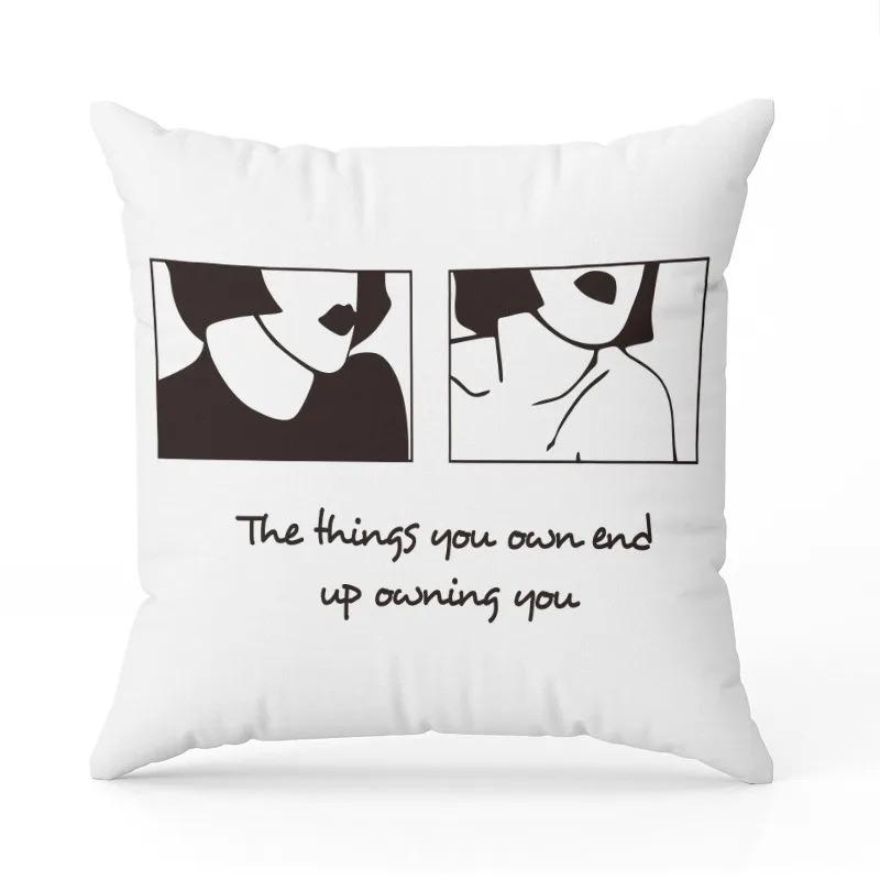 

Творческий Простой Пара Объятие Наволочка Украшение Общежития Офис Гостиная Домашняя Наволочка 40x40cm