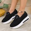Women’s Slip-On Round-Toe Lace-Up Loafers Flat Casual Shoes