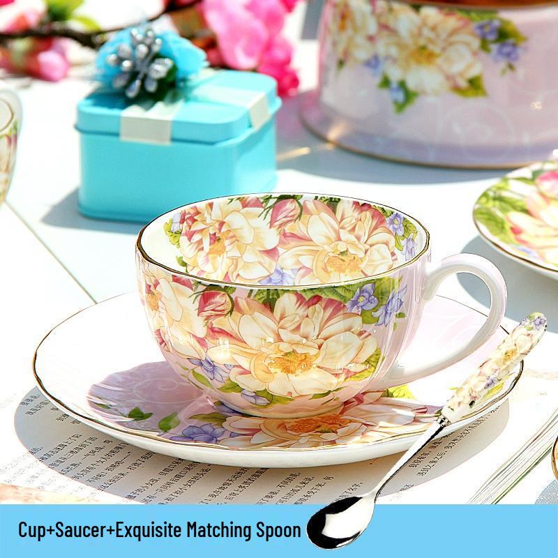 HANDUNYOU European Style Glass Coffee Cup Set