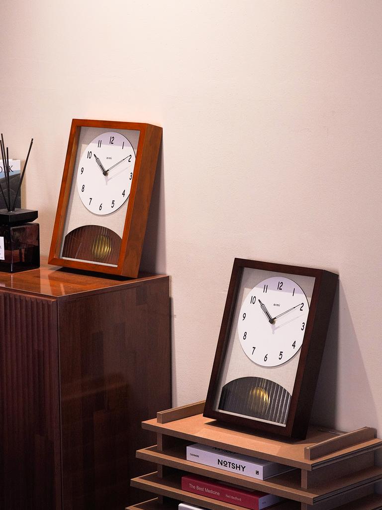 Reloj de Pared Retro Wonder Ainobia Ormi Reloj de Madera Silencioso con Péndulo