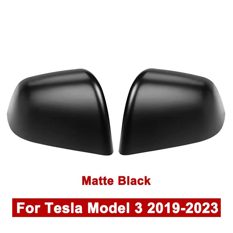 ABS Car Rearviews Mirror Guard Cover For Tesla Model 3/Model Y - Gloss/Matte/Carbon Fiber Look Rear View Cover Housing