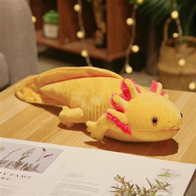 Soft Plush Dinosaur Fish Stuffed Animal Toy, Cute Axolotl Plushie Doll Gift for Kids Boys Girls Birthday