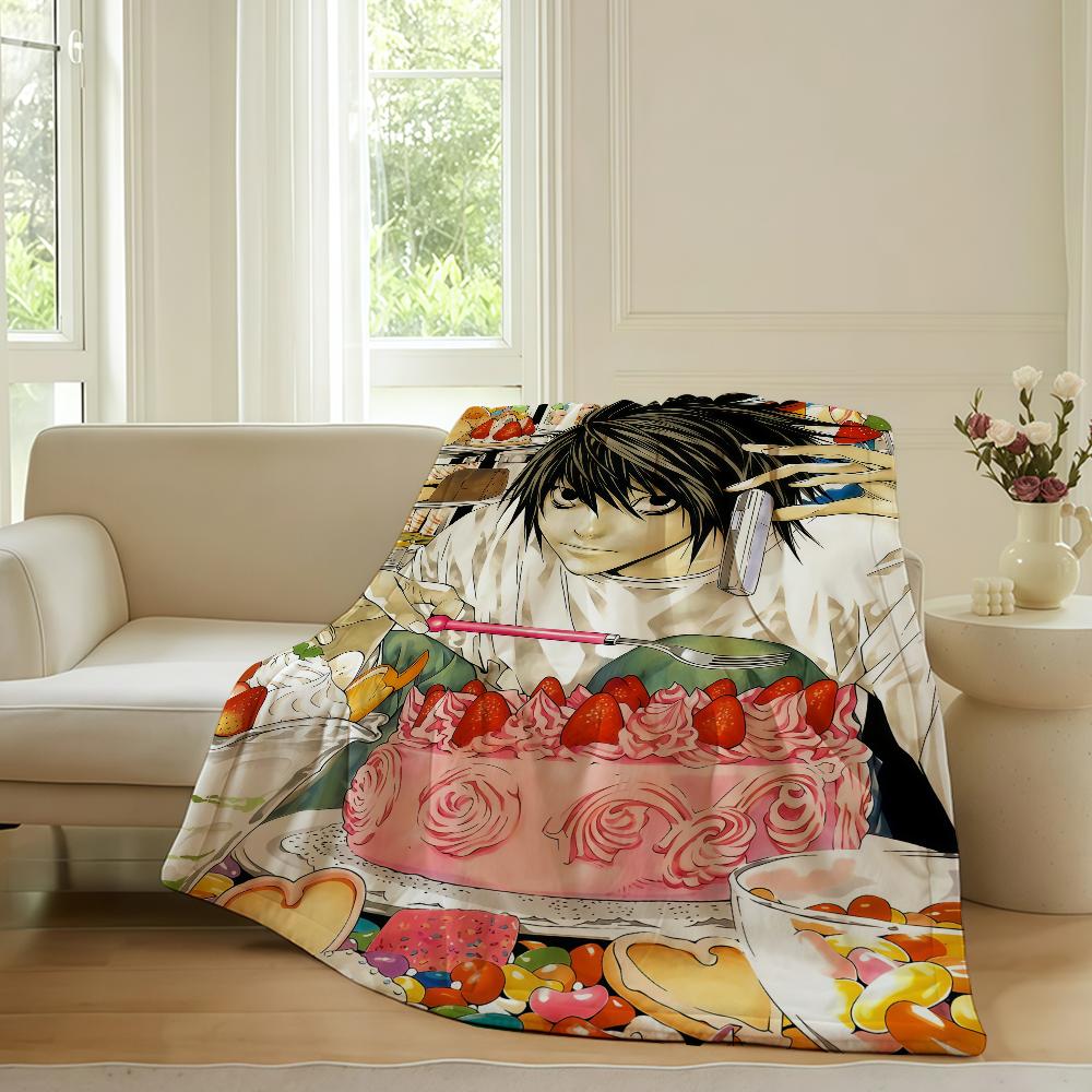Adventure Anime Death Note Blanket For Sofa Office Bed Plane Travel Sleep Read Relax Camping Soft And Warm