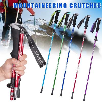 Outdoor Tragbare Aluminium Legierung Teleskop Nordic Walking Stock 250G Ultraleicht Walking Trekking Pole Wandern Spazierstock