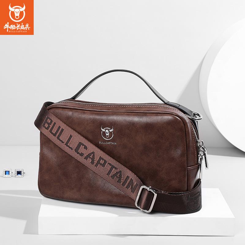 

Новая одноплечевая сумка кроссбоди для мужчин, вмещающая 8-дюймовые компьютеры и iPad, горизонтальный дизайн темно-коричневого