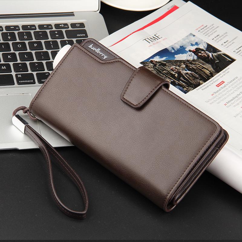 Baellerry Men s Tri-Fold Wallet - Korean Style, Multi-Card Slot, Zipper Long Clutch, Phone Bag
