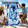 Custom Name Personalized Care Bears Print Beach Towel, for Trip Camping Beach Party Home Decor, Birthday Gift for Family & Friends