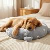 Plush Cat Glowing Pillow Moon Star Dog Sleep Mat Cartoon U-Shaped Pet Pillow  Indoor
