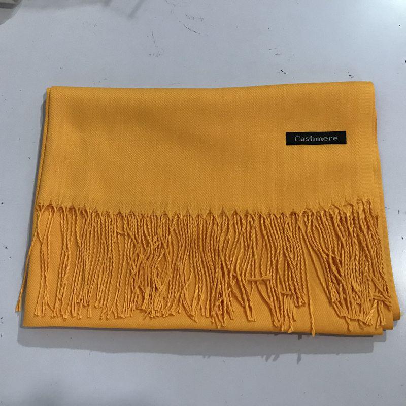 Women's Solid Color Imitation Cashmere Scarf - 200g, Red, Warm Autumn/Winter Shawl and Neckerchief