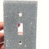 1 Stück Steckdosenabdeckung Wandpaneel, silber glitzernde Kristall Strass Schalterbrettabdeckung, blinkende Schalterabdeckung