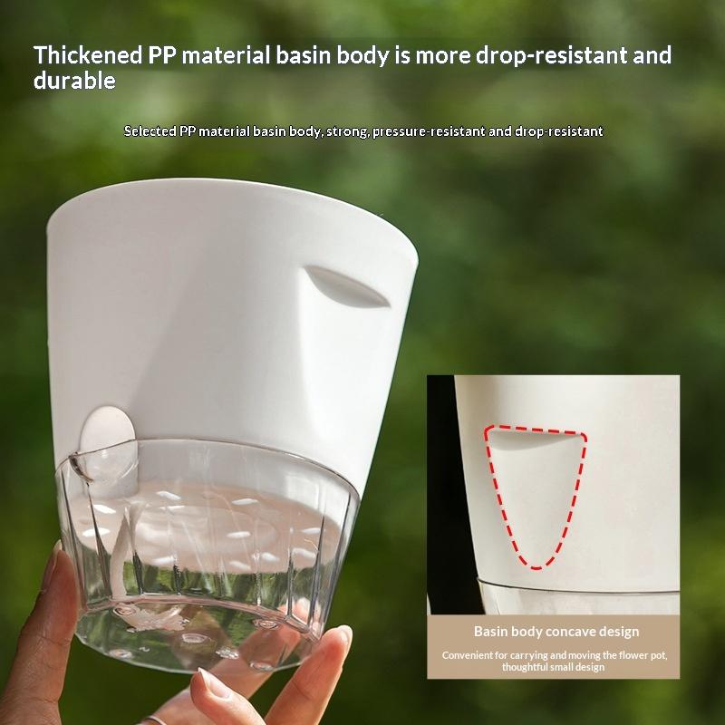 Vasi Auto-Annaffianti per Piante da Interno Moderni in Plastica per Orchidee Succulente Erbe Fiori Decorazione Casa Ufficio