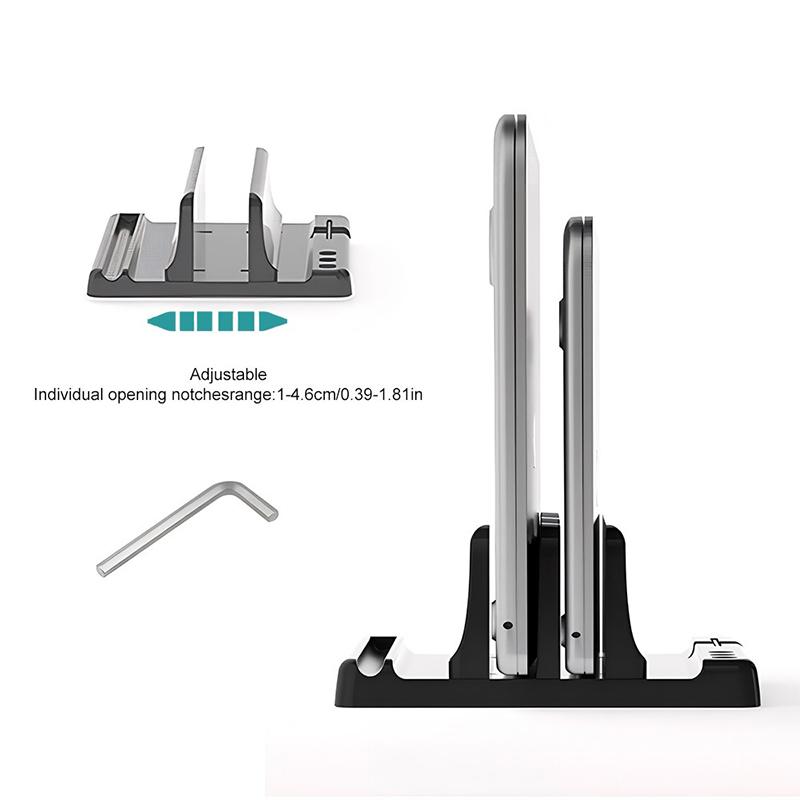 Vertical Adjustable Laptop Stand Desktop Holder Non-Slip Stable for Tablet Phone 10-17 Inch Laptops Home Office
