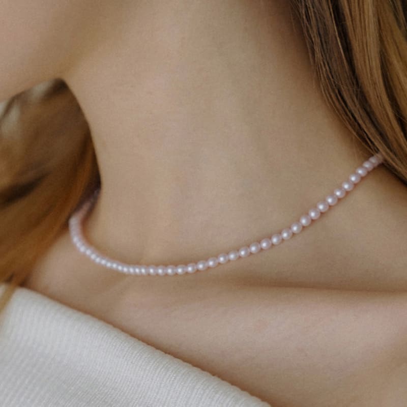 HAS HLD029 Crystal pearl bead necklace