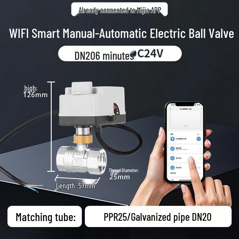 WiFi Smart Electric Ball Valve with Remote Control Timer for Automatic Irrigation