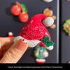 Magneti per Frigorifero di Natale Carini in Resina 3D: Pupazzo di Neve, Albero, Omino di Pan di Zenzero - Adesivi Magnetici Festivi per Decorazione.