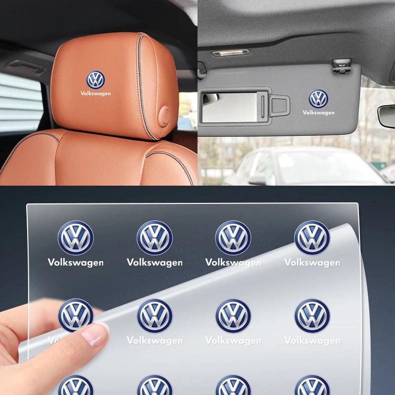 SVLHP1 New Car 3D Metal Sticker Steering Wheel Interior Sticker For VW Volkswagen CC Polo 6R Golf 5 6 7 8 MK7 MK4 MK6 Passat B6 B8 T5