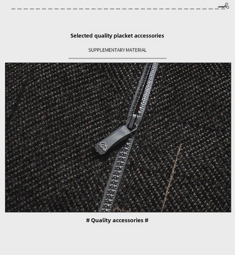 Pánský zimní kabát z žinilky: Zesílená sametová bunda pro středního věku a staršího tátu