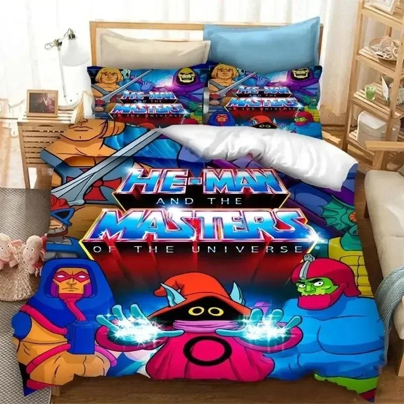 3D-Druck He-Man und Die Masters of the Universe Bequeme Bettdecke Bettbezug Kissenbezug Bettwäsche-Set Dekoration Heimtextilien