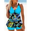 Sommer Strand Neuer Damen Bikini Zweiteiliger Badeanzug Suzuran Blumendruck Urlaub Bindung Strandanzug S-6XL