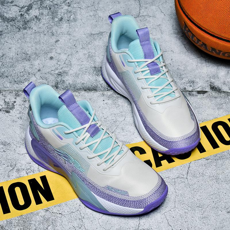 Large size basketball shoes breathable sports shoes teenager middle school students actual training sneakers non-slip