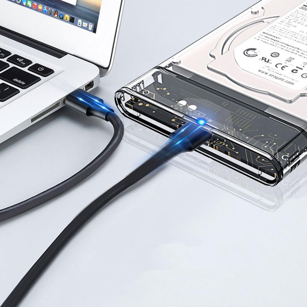 Hard Drive Enclosure 2.5-inch SATA Mobile Hard Disk Case External Clear HDD SSD
