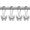 Decorative Butterfly Curtain Hook for Bathrooms Roller Systems Corrosive Metal Materials Easy Slide On Installation