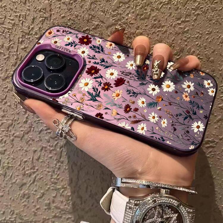 Case Cover For Realme 16 15 14 Pro 12 11 Plus C75 C53 C55 C35 C15 C12 5 5S 5I 6I Pretty Flowers Matte Shell Laser IMD