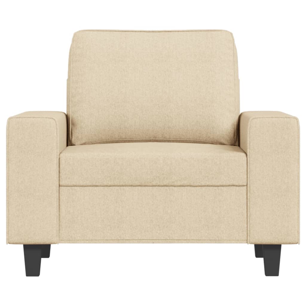 Vidaxl Fotel, Kremowy, 60 Cm, Obity Tkaniną