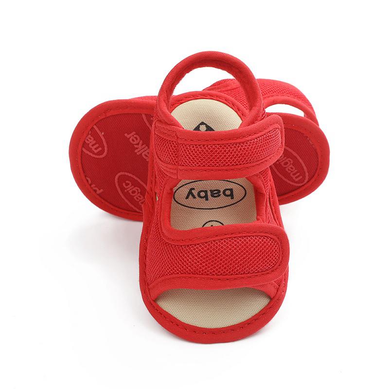 Baby Boys Girls Soild Summer Breathable Anti-Slip Shoes Sandals Toddler Soft Soled Shoes 0-18 Monthes